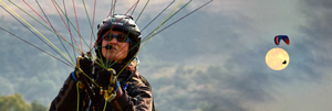 Johnna paragliding in moon Valle de Bravo Mexico